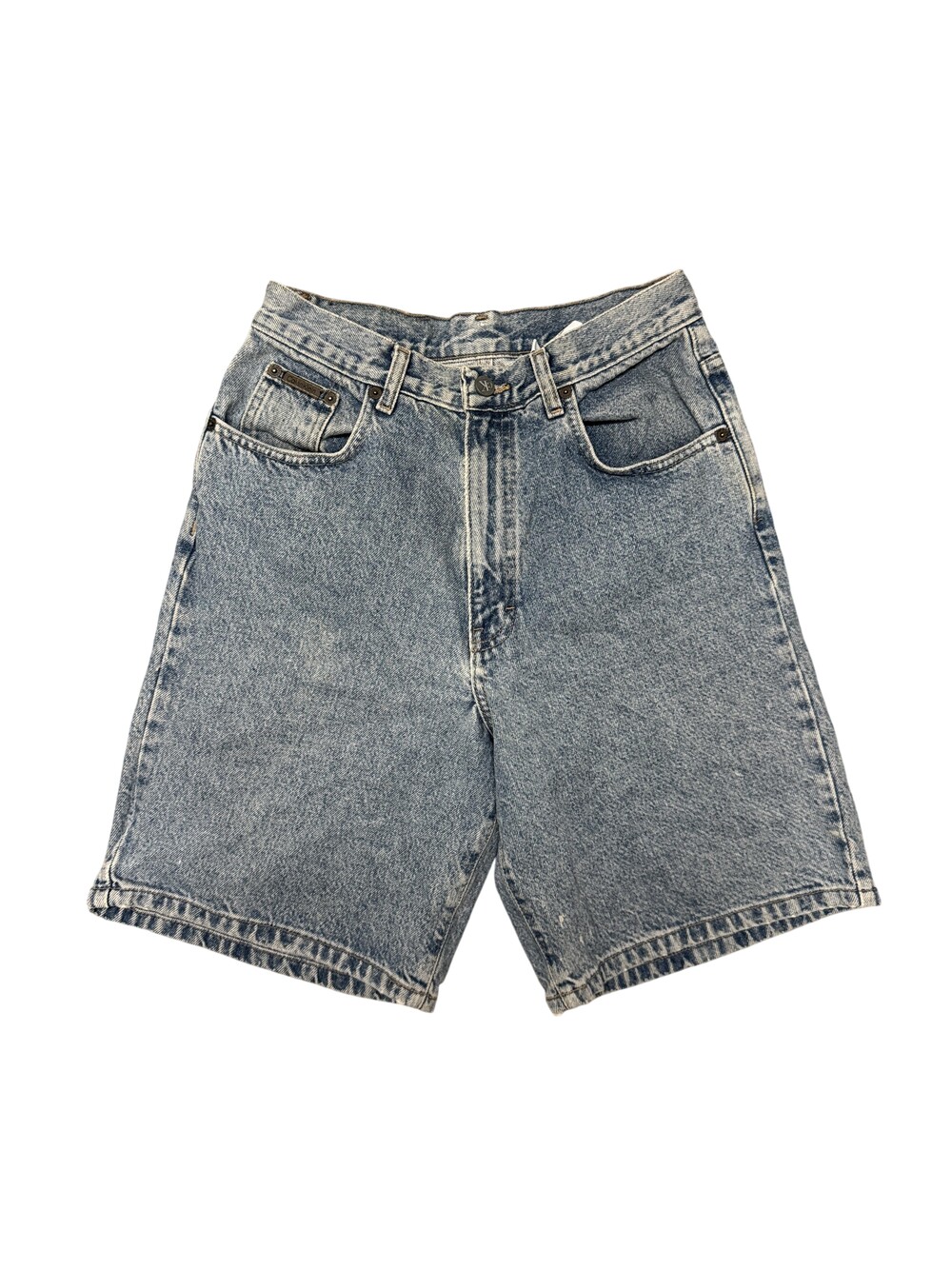 Vintage 90s Calvin Klein Jeans Shorts Womens 30 Blue Denim High Rise Bermuda USA